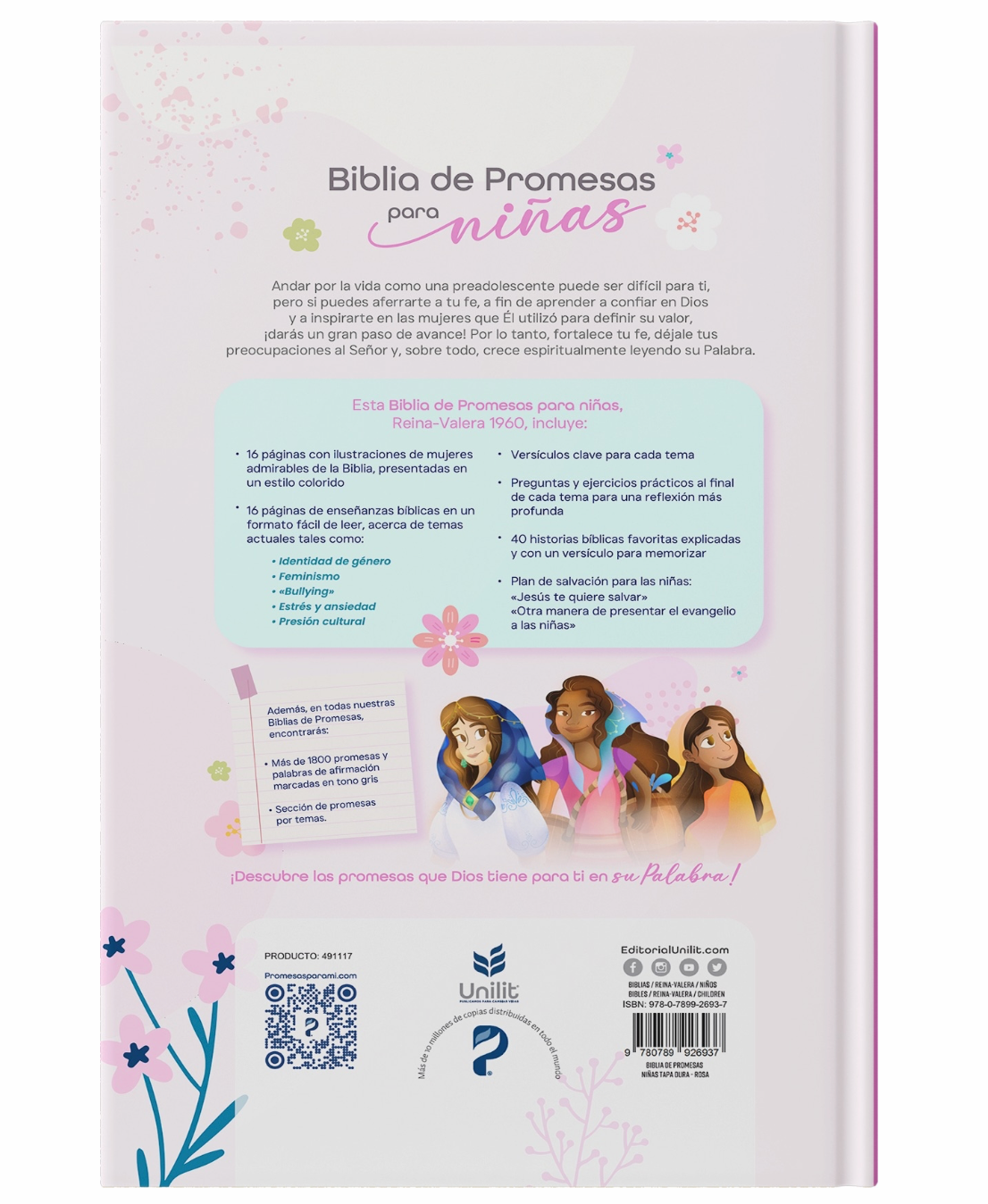 Biblia De Promesas Para Niñas/ Rosa/ Tapa Dura/ RVR1960