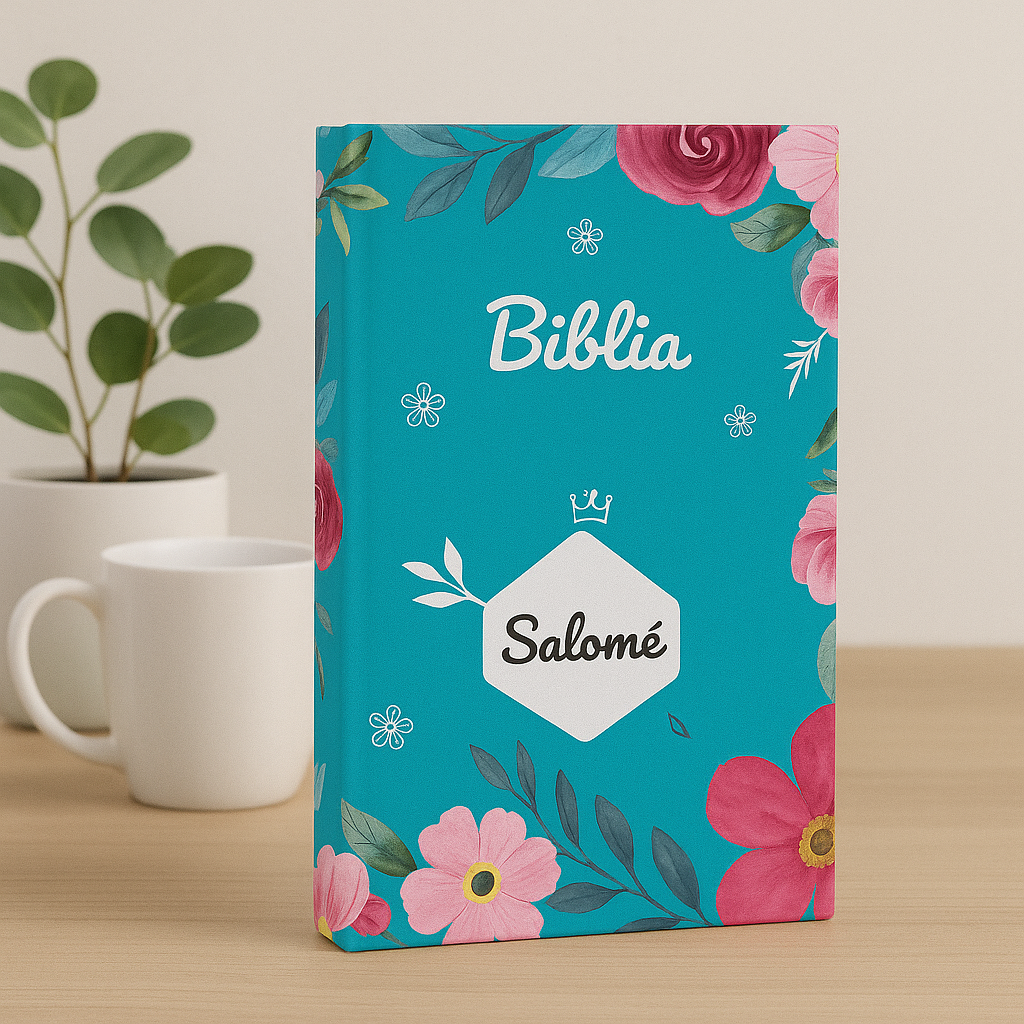 Biblia Azul Rosa Personalizada