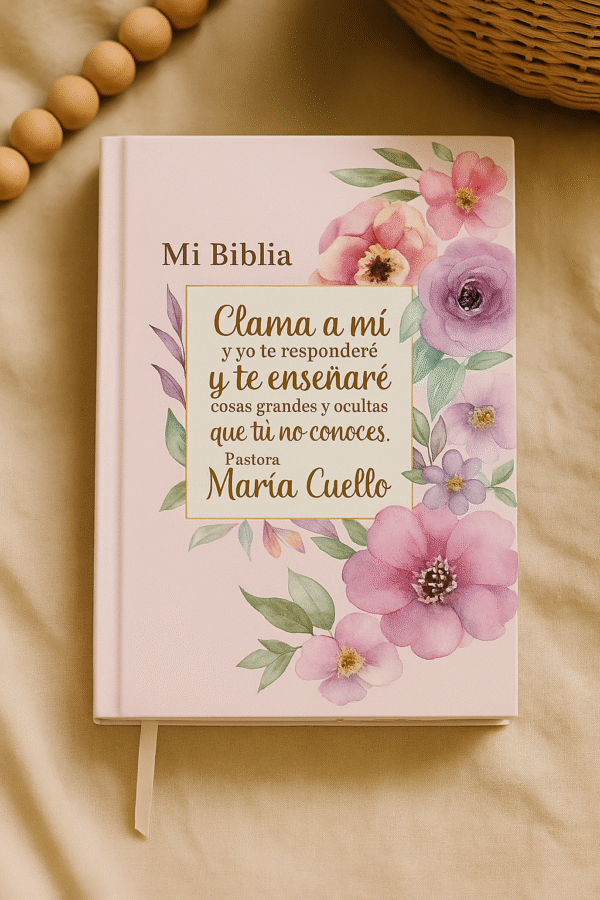 Biblia Rosa Rosas Personalizada